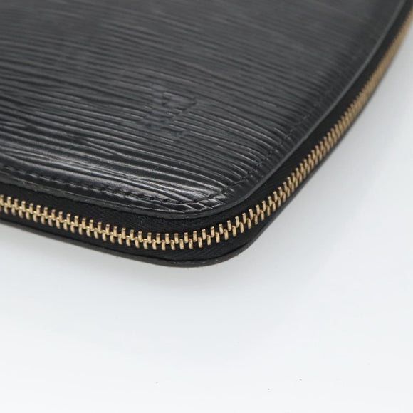 LOUIS VUITTON Epi Agenda Geode Travel Case Black M63872 LV Auth 120601