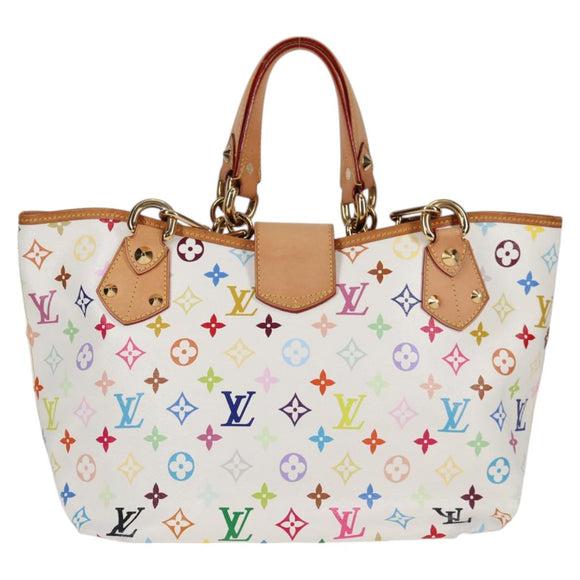 LOUIS VUITTON Monogram Multicolor Annie MM Tote Bag White M40307 LV Auth 120602V