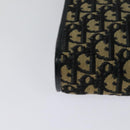 Christian Dior Trotter Canvas Shoulder Bag Navy Gold Auth 120603-15