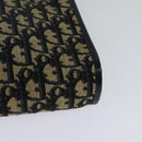 Christian Dior Trotter Canvas Shoulder Bag Navy Gold Auth 120603-16