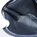 Christian Dior Trotter Canvas Shoulder Bag Navy Gold Auth 120603-12