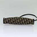 Christian Dior Trotter Canvas Shoulder Bag Navy Gold Auth 120603-5