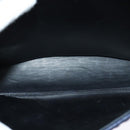 BALLY Hand Bag Leather 2way Navy Gold Auth 120604-11