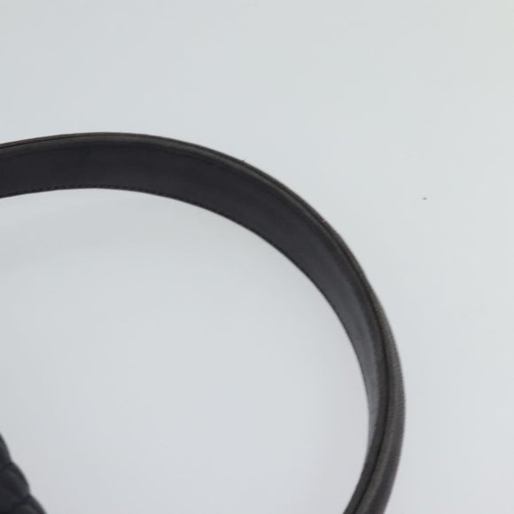 BALLY Hand Bag Leather 2way Navy Gold Auth 120604