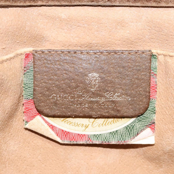 GUCCI GG Supreme Web Sherry Line Clutch Bag PVC Beige Red 89 01 033 Auth 120609