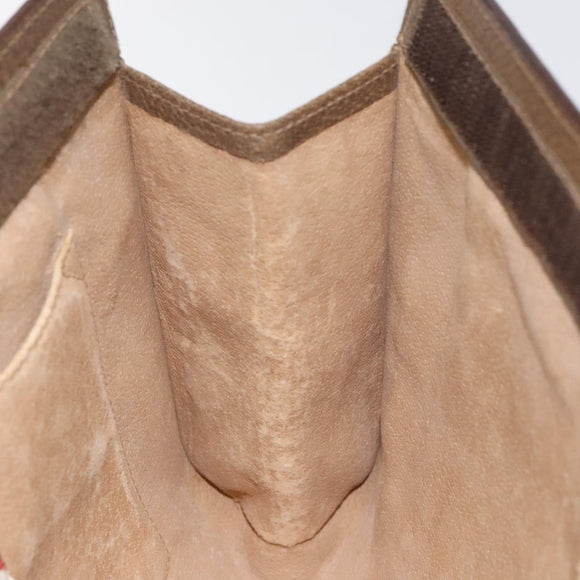 GUCCI GG Supreme Web Sherry Line Clutch Bag PVC Beige Red 89 01 033 Auth 120609