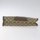 GUCCI GG Supreme Web Sherry Line Clutch Bag PVC Beige Red 89 01 033 Auth 120609-6