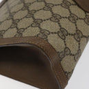 GUCCI GG Supreme Web Sherry Line Clutch Bag PVC Beige Red 89 01 033 Auth 120609-14