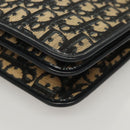 Christian Dior Trotter Canvas Shoulder Bag Navy Gold Auth 120610-15