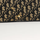 Christian Dior Trotter Canvas Shoulder Bag Navy Gold Auth 120610-10