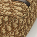 Christian Dior Trotter Canvas Hand Bag Brown Gold Auth 120616-10