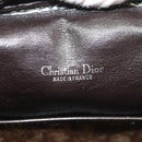 Christian Dior Trotter Canvas Hand Bag Brown Gold Auth 120616-18
