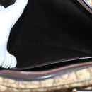 Christian Dior Trotter Canvas Hand Bag Brown Gold Auth 120616-21