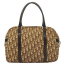 Christian Dior Trotter Canvas Hand Bag Brown Gold Auth 120616-2