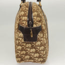Christian Dior Trotter Canvas Hand Bag Brown Gold Auth 120616-4