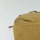 PRADA Shoulder Bag Nylon Beige Silver Auth 120621-15