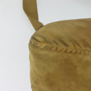 PRADA Shoulder Bag Nylon Beige Silver Auth 120621-16