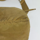 PRADA Shoulder Bag Nylon Beige Silver Auth 120621-17