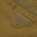 PRADA Shoulder Bag Nylon Beige Silver Auth 120621-18