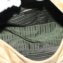 PRADA Shoulder Bag Nylon Beige Silver Auth 120621-9