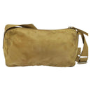 PRADA Shoulder Bag Nylon Beige Silver Auth 120621-2