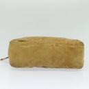 PRADA Shoulder Bag Nylon Beige Silver Auth 120621-5
