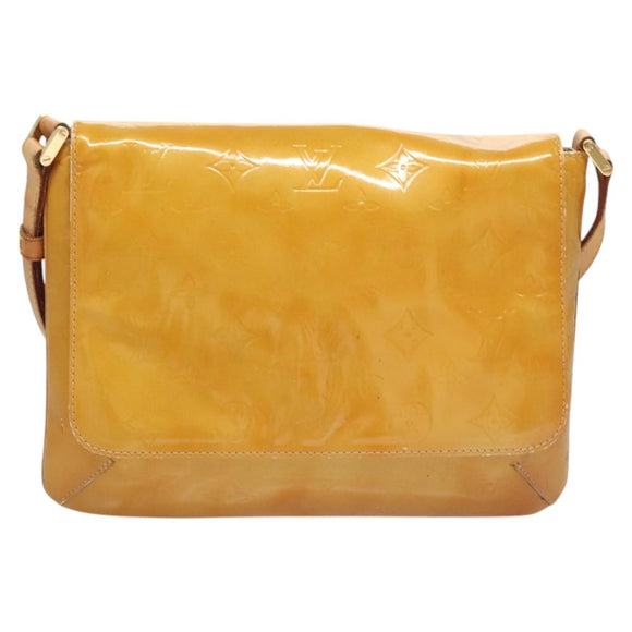 LOUIS VUITTON Monogram Vernis Thompson Street Bag Beige M91301 LV Auth 120623