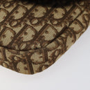 Christian Dior Trotter Canvas Shoulder Bag Brown Gold Auth 120625-9