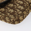 Christian Dior Trotter Canvas Shoulder Bag Brown Gold Auth 120625-14