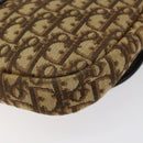 Christian Dior Trotter Canvas Shoulder Bag Brown Gold Auth 120625-15
