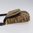 Christian Dior Trotter Canvas Shoulder Bag Brown Gold Auth 120625-4