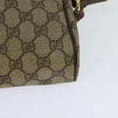 GUCCI GG Supreme Web Sherry Line Shoulder Bag PVC Beige Gold Auth 120628-17