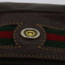 GUCCI GG Supreme Web Sherry Line Shoulder Bag PVC Beige Gold Auth 120628-18