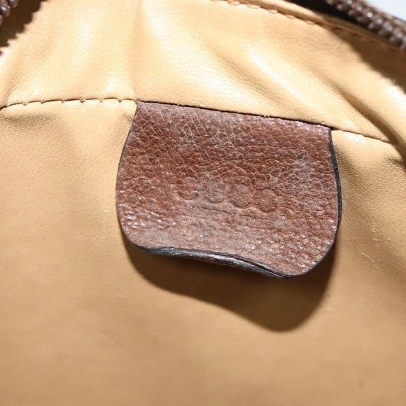 GUCCI GG Supreme Web Sherry Line Shoulder Bag PVC Beige Gold Auth 120628