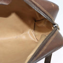 GUCCI GG Supreme Web Sherry Line Shoulder Bag PVC Beige Gold Auth 120628-20