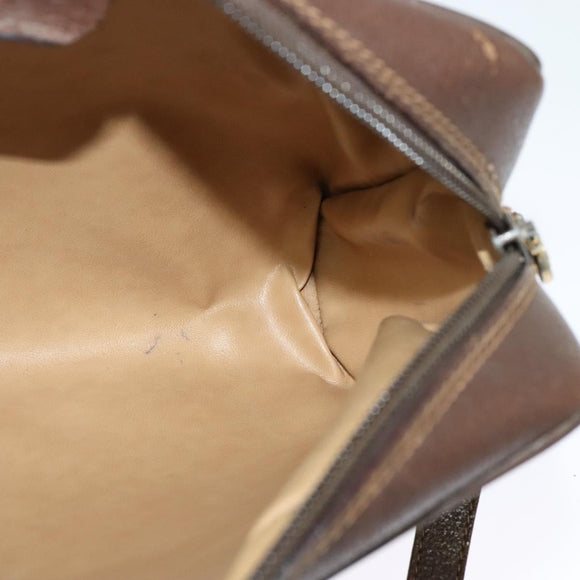 GUCCI GG Supreme Web Sherry Line Shoulder Bag PVC Beige Gold Auth 120628