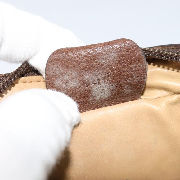 GUCCI GG Supreme Web Sherry Line Shoulder Bag PVC Beige Gold Auth 120628