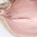 FENDI Zucchino Canvas Shoulder Bag Silver Gold Auth 120637-21