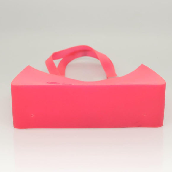 CHANEL Tote Bag Rubber Pink CC Auth 120645