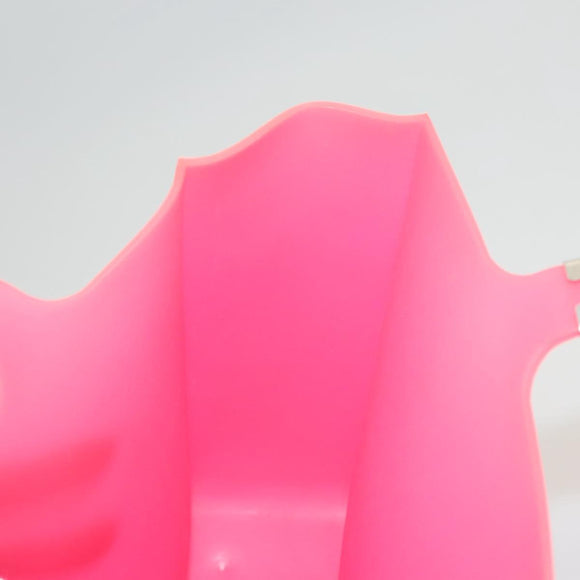 CHANEL Tote Bag Rubber Pink CC Auth 120645