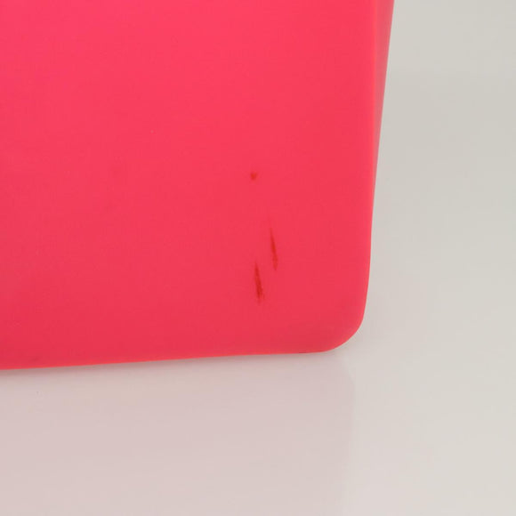 CHANEL Tote Bag Rubber Pink CC Auth 120645