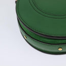 Chloe Chain Pixy Shoulder Bag Leather Green Gold Auth 120652-18