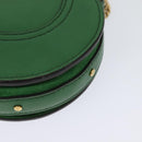 Chloe Chain Pixy Shoulder Bag Leather Green Gold Auth 120652-19