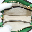 Chloe Chain Pixy Shoulder Bag Leather Green Gold Auth 120652-10