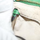 Chloe Chain Pixy Shoulder Bag Leather Green Gold Auth 120652-11