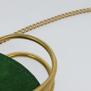 Chloe Chain Pixy Shoulder Bag Leather Green Gold Auth 120652-14