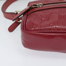 GUCCI GG Implementation Shoulder Bag PVC Red Silver 201447 Auth 120664-9