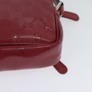 GUCCI GG Implementation Shoulder Bag PVC Red Silver 201447 Auth 120664-16