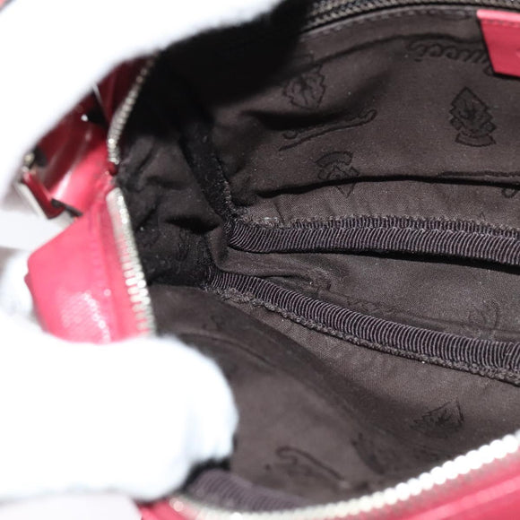 GUCCI GG Implementation Shoulder Bag PVC Red Silver 201447 Auth 120664