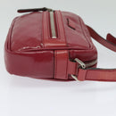 GUCCI GG Implementation Shoulder Bag PVC Red Silver 201447 Auth 120664-4